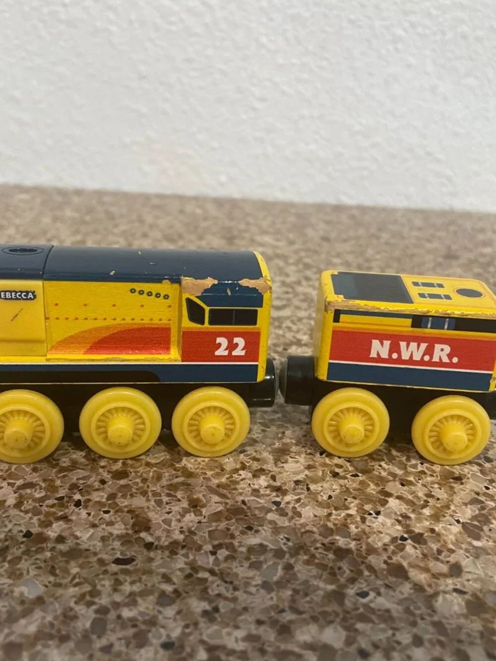 REBECCA Thomas Wooden Train with tender - HTF